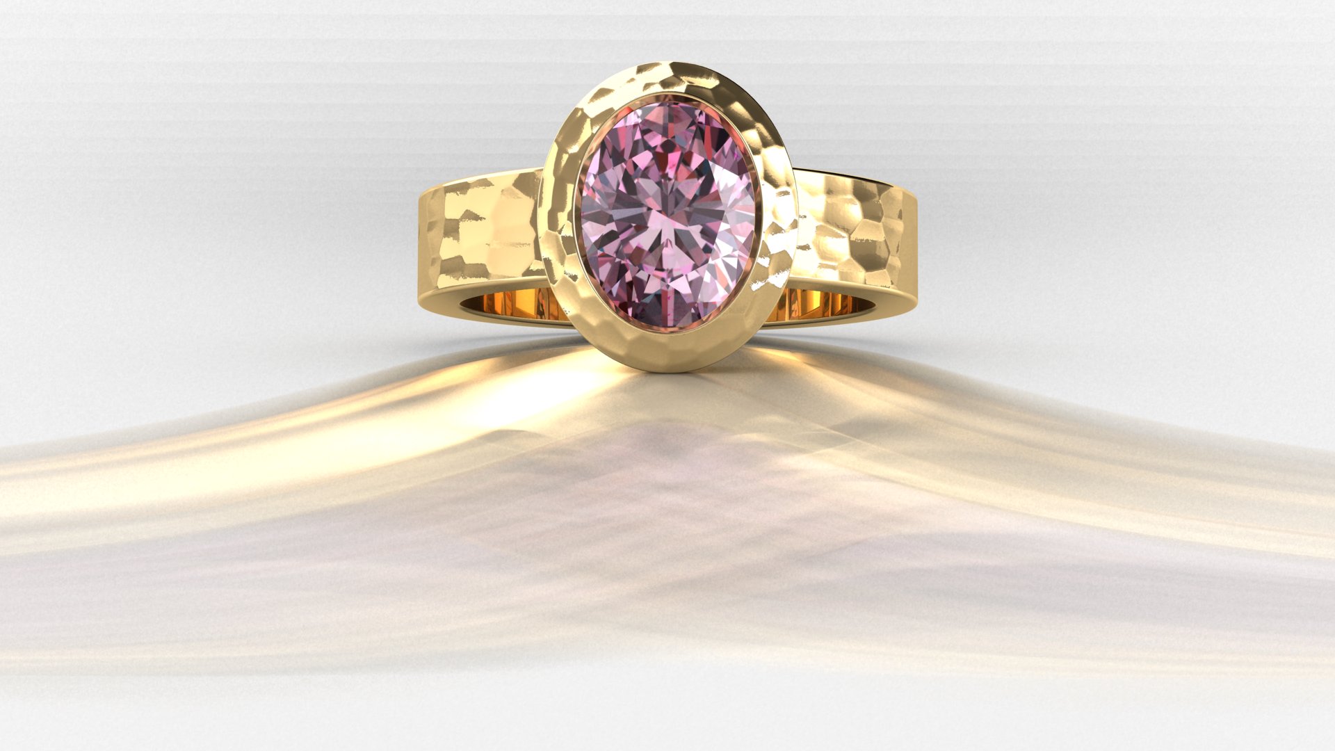 pink-diamond-hammered-gold-engagement-ring-1
